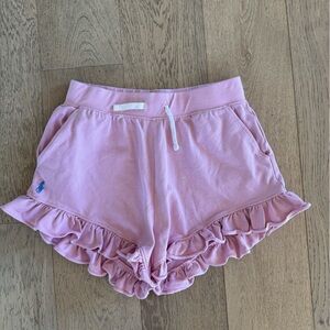 Ralph Lauren Polo Girls Ruffle Shorts With Logo XL Pink